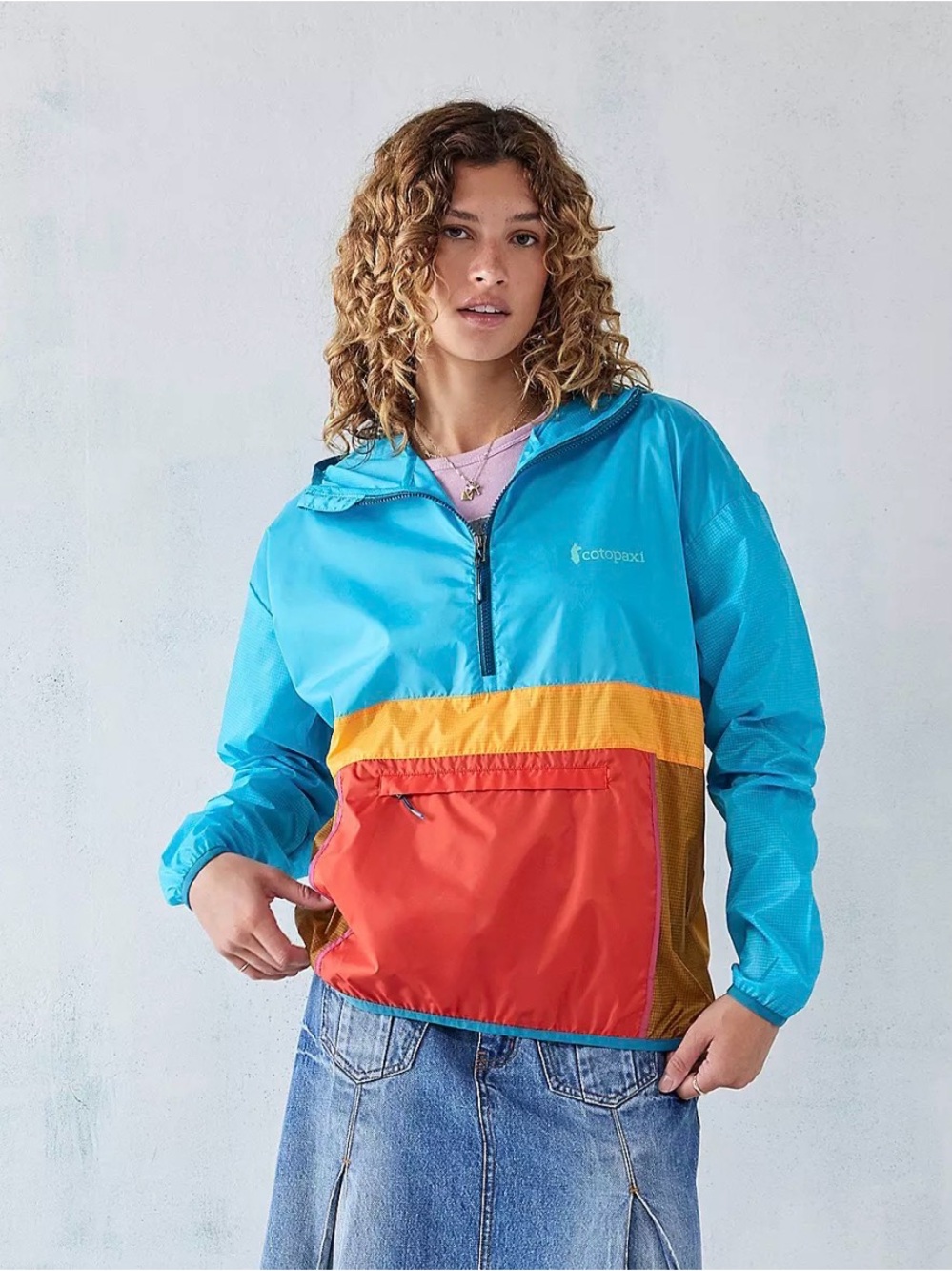 Cotopaxi Teca Half-Zip Windbreaker Swoop Colorblock Women's Large